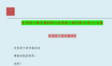 优秀团员干部申请书