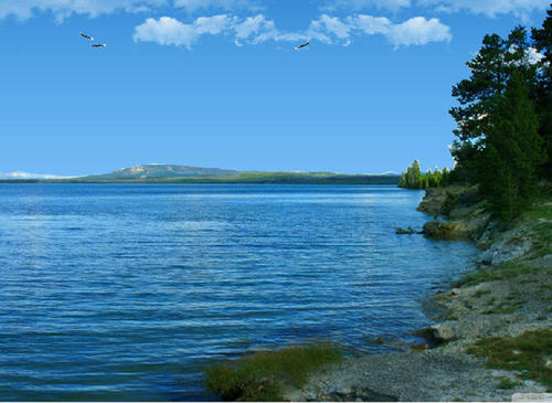 湖景