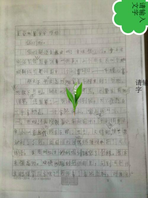 给爷爷的信