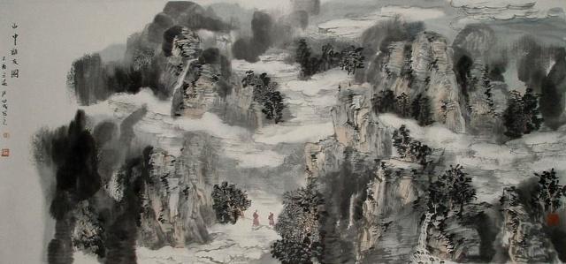 雨中拜访朋友