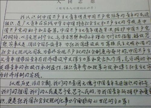 简单的申请表格