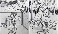 小猫送伞看图写话二年级