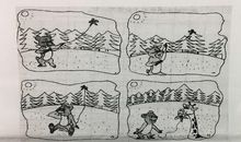 小熊放风筝的看图写话