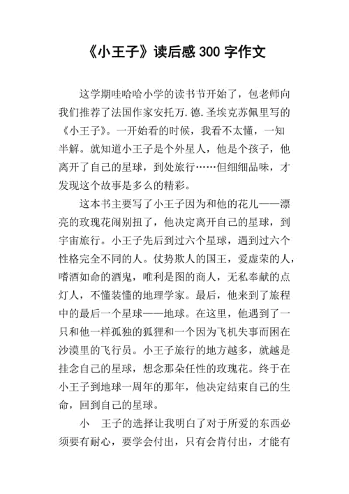 关于读小王子的想法