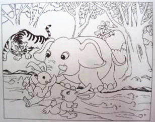 小猪乱扔垃圾看着图片写词