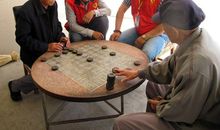 我和奶奶下象棋