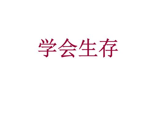 学会生存