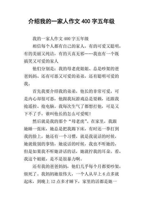 我的家庭故事随笔400字