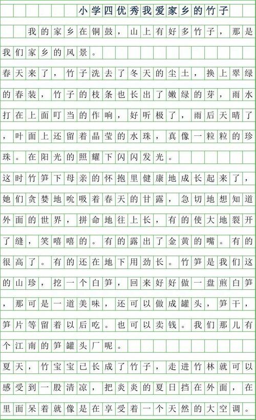 我爱家乡的竹子