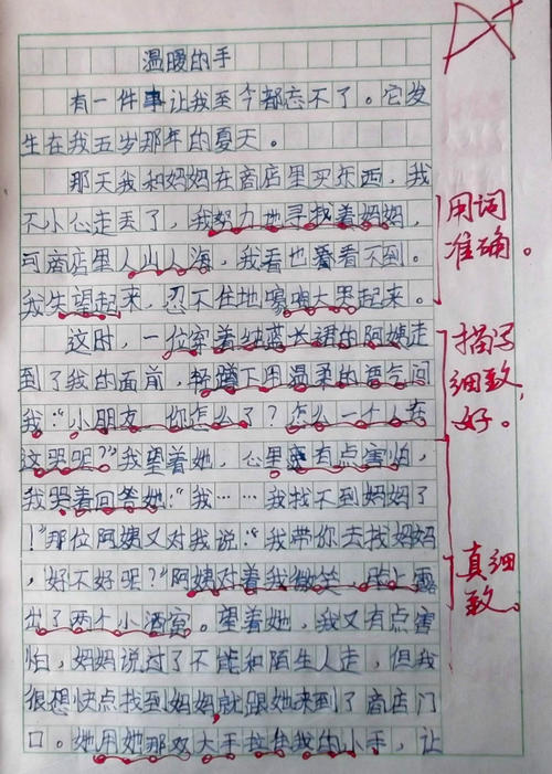照片中温暖的四年级作文400字
