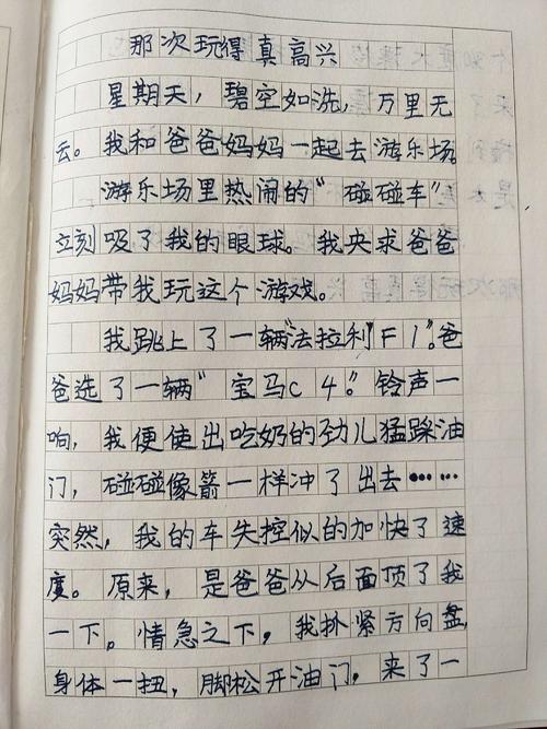 我很高兴玩三年级作文