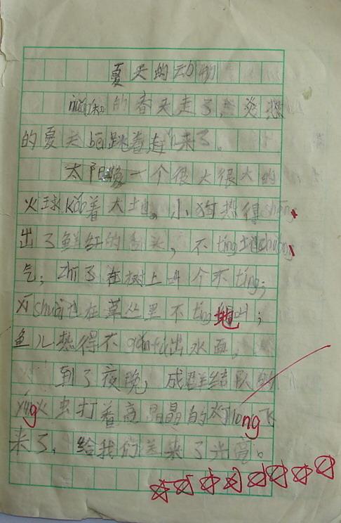 美丽的夏天作文三年级