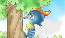 啄木鸟冬天森林超市的童话