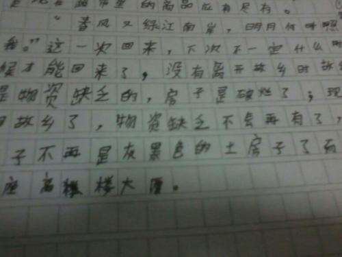 20年后我的家乡有500个单词的成分