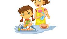 帮妈妈洗碗看图写话