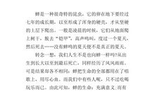 蝉为谁鸣读后感