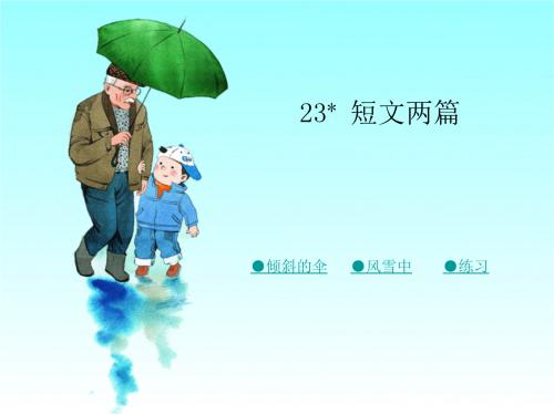 倾斜雨伞