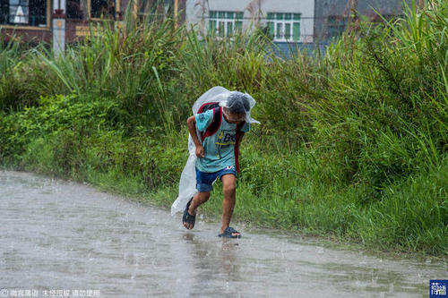 在雨中奔跑