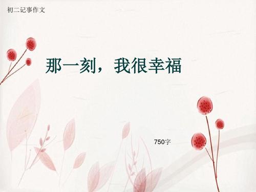 那一刻我很开心