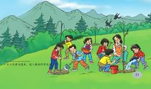 植树看图写话二年级