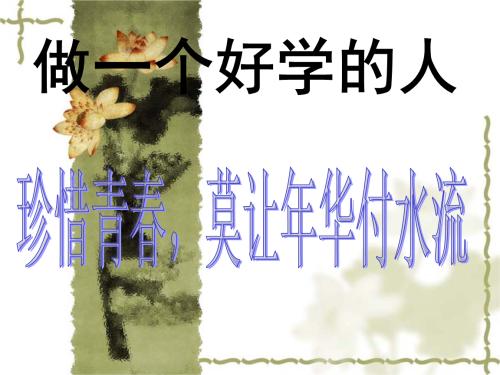 不要让岁月流逝