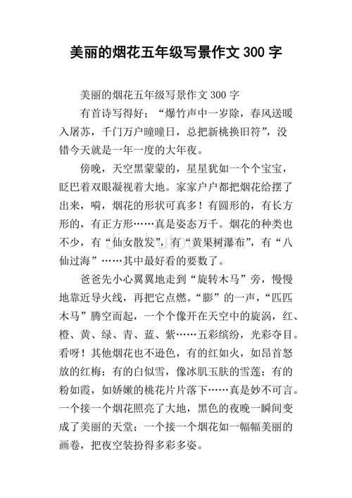 美丽的夜晚作文300字