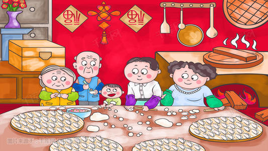 在除夕夜做饺子