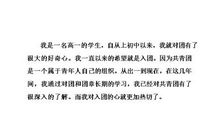 高中生入团申请书模板精选