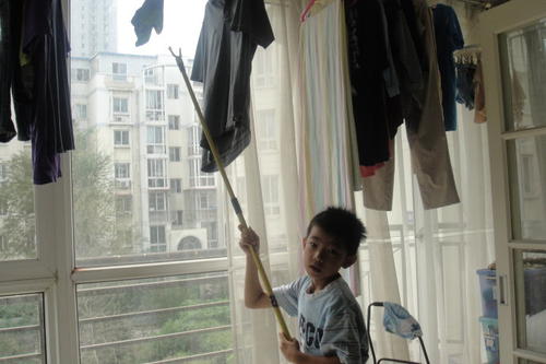 我帮妈妈收衣服