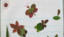 美丽的树叶贴画