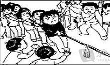 小女孩捞月亮看图写话