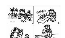 陌生人敲门看图写话