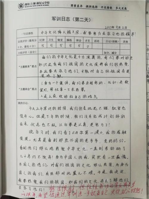 军事训练日志