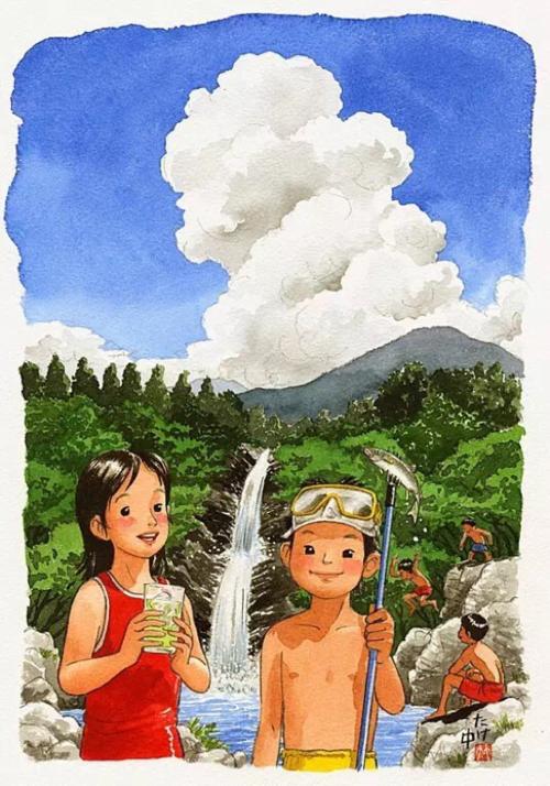 有趣的蚂蚁在夏天的童年