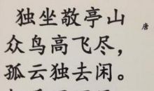 独坐敬亭山改写