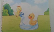 小鸡小鸭过河看图写话