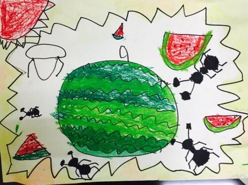 小蚂蚁携带西瓜的组成