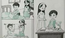 蜗牛快递员看图写话