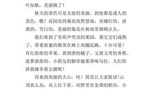 秋天真美作文300字三年级