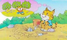 小猫过河看图写话图