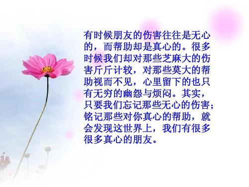友谊使我珍惜
