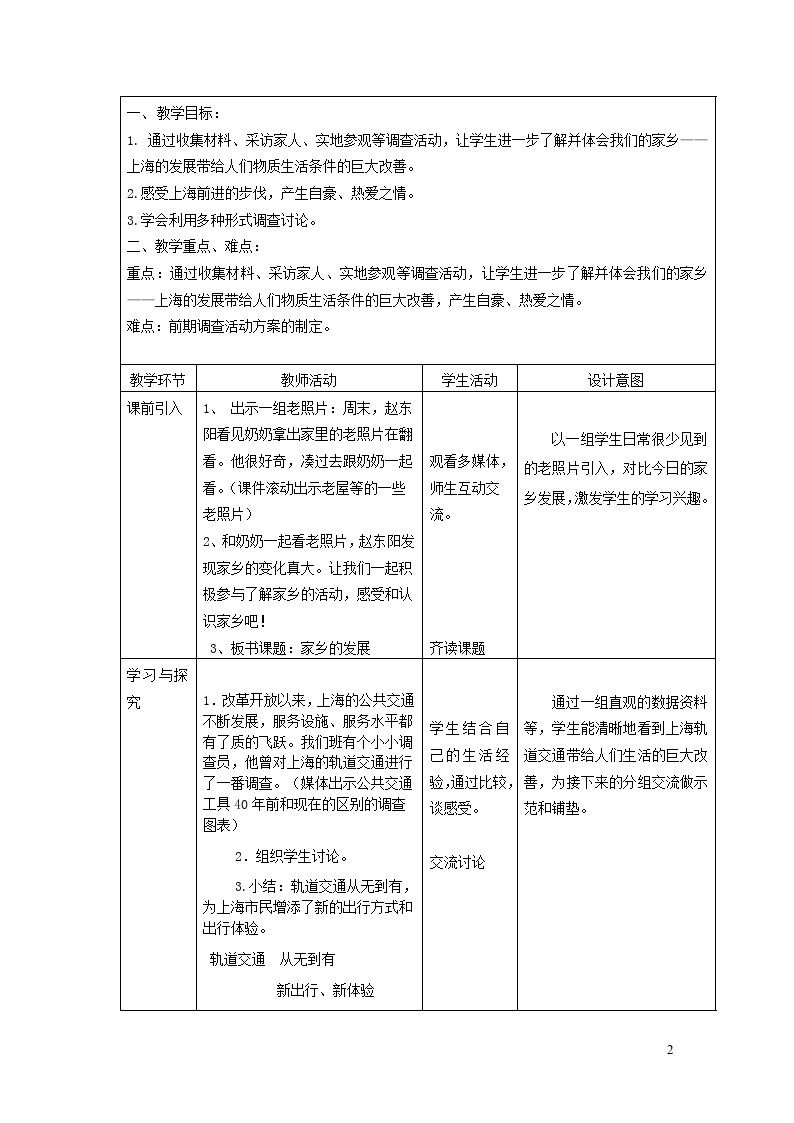 家乡变化的欢乐与忧虑