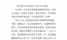 我最开心的一件事作文400字