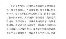 关于压岁钱的作文