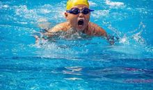 一场激烈的游泳比赛