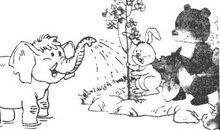 小熊过桥看图写话