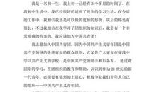 15年高一入团申请书范文