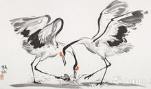 鹤引诗情入碧霄