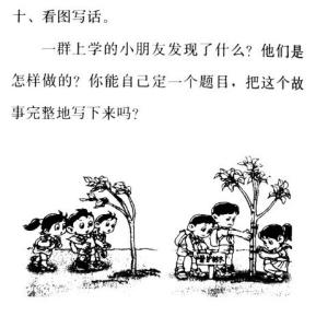 爱树，看图片，写100个字