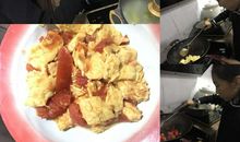 看妈妈做饭西红柿炒鸡蛋